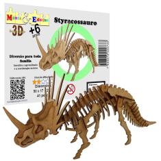 Imagem de Brinquedo Quebra Cabeça 3D Dinossauro Styracossauro Mdf