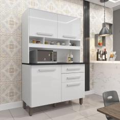 Imagem de Armário para Cozinha 4 Portas 2 Gavetas Sofia Plus IMOP Móveis Branco