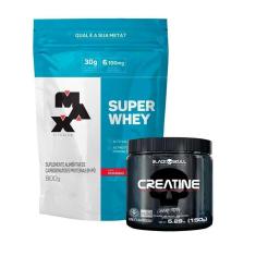 Imagem de Combo Super Whey 900g Max Titanium + Creatina Monohidratada 150g Black Skull-Unissex