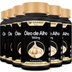 Imagem de 6X Oleo De Alho Premium 500Mg 60Caps Hf Suplements