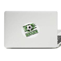 Imagem de Adesivo de notebook com emblema de vinil verde esportivo futebol futebol