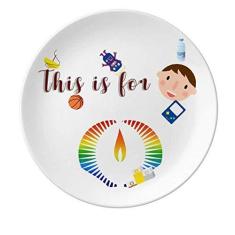 Imagem de Light Differentiation Identity Rainbow Igualdade Prato de Porcelana Jantar Redondo Prato Masculino
