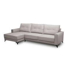 Imagem de Sofá 5 Lugares Heros com Chaise Esquerdo Veludo Prata