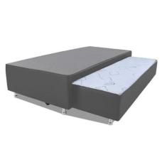Imagem de Cama Box Bicama Auxiliar Solteiro Sintético Espuma 8cm 40X88x188 Cinza