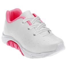 Imagem de Tênis Infantil Feminino Mais Branco Pink Neon Kidy 168-1230-4118-Feminino