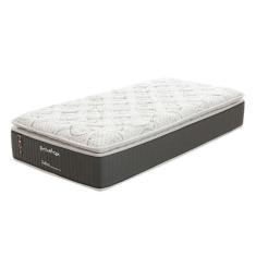 Imagem de Colchão Solteiro Safira Plush Mola Ensacada (30x88x188) Branco e Cinza