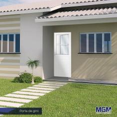 Imagem de Porta de Aluminio Com postigo 2 vidros Mini Boreal 210x80 MGM Branco
