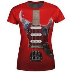 Imagem de Camiseta Baby Look Feminina Guitarra Fender Md01