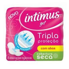 Imagem de Absorvente Intimus Gel Tripla Proteção Cobertura Seca Com Abas 8 Unidades
