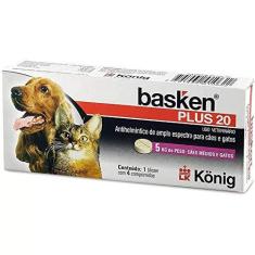 Imagem de Antiparasitário Konig 4 comprimidos Basken Plus 20 para Cães e Gatos