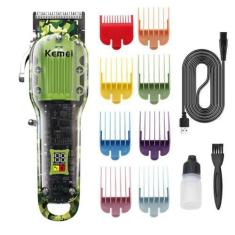 Imagem de Maquina De Cortar Cabelo Camuflada Kemei 1926