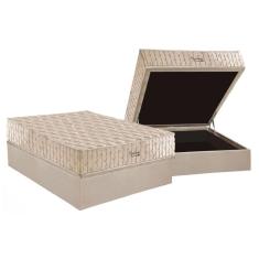 Imagem de Conjunto Box Baú Casal: Colchão Espuma Anjos Molas Superlastic Anjos Hotel Double Face + Base Crc Suede Clean(138x188)