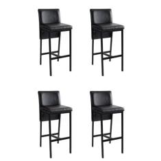 Imagem de Conjunto 04 Banquetas Alta Nápoles Preto