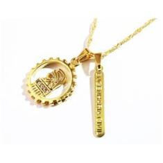 Imagem de Colar Cordão Engenharia Civil Com Placa Folheado