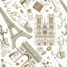 Imagem de Papel De Parede Adesivo Lavável Paris Vintage 12M