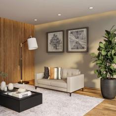 Imagem de Sofá 2 Lugares Calmness Pés E Base Em Madeira Linho Cotton Cru