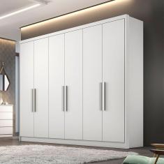 Imagem de Guarda Roupa Marselha 6 Portas 6 Gavetas Clic Móveis Branco