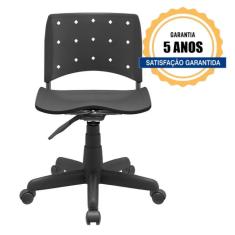Imagem de Cadeira Ergoplax Secretaria Giratoria Preto Plaxmetal