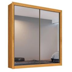 Imagem de Guarda Roupa Solteiro Espelhado 2 Portas 4 Gavetas - Zurique-peroba - Móveis Europa