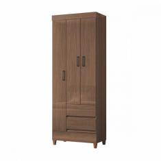 Imagem de Guarda Roupa Solteiro com Pés 3 Portas 2 Gavetas Jequitiba New Opção