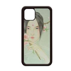 Imagem de Capa de aquarela chinesa de flor de pêssego para iPhone 11 Pro Max para Apple Mobile Case Shell