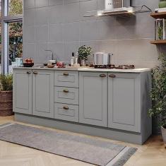 Imagem de Cozinha Compacta 2 Peças com Tampo para Cooktop Emily Cinza/calcare