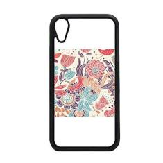Imagem de Capa para iPhone XR com tinta de flor de folha para proteção de telefone Apple