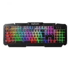 Imagem de Teclado Gamer Em Alumínio Com Led Rgb Exbom Bk-g200