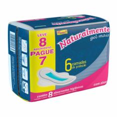 Imagem de Absorvente Naturalmente Gel Mais Com Abas Leve 8 Pague 7
