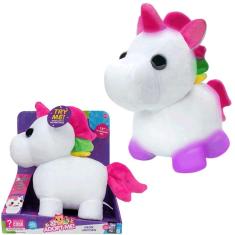 Imagem de Pelúcia Infantil Adopt me Unicórnio Neon Lendário com Luzes