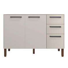 Imagem de Balcão Cozinha com Tampo e 2 Portas New Nogueira Off White