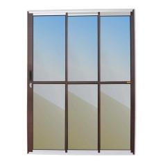 Imagem de Porta De Correr 3 Folhas 1/3 Super Vidro Reflex 210cm X 120cm