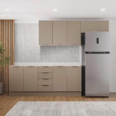 Imagem de Cozinha Modulada 4 Peças sem Tampo com Rodapé 2 Aéreos e 2 Balcões Ipanema Cabecasa