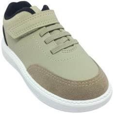 Imagem de Tênis Infantil Molekinho Menino com Detalhe Camurça Conforto, Areia, P