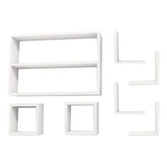 Imagem de Kit 7 Nicho Prateleira Mdf Branco 10cm Profundidade - Stoks Balcões