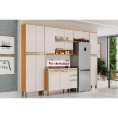 Imagem de Cozinha Modulada Completa Nápoli Prime 5 Peças (2Aéreos+1Balcão+2Panel