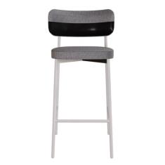 Imagem de Banqueta Alloa Fixa com 4 Pés 50 X 44,7 X 163,5cm com 1 Unidade Cinza/Preto/Branco Epoxi