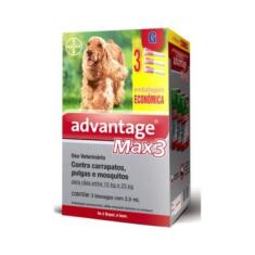 Imagem de Advantage Max3 Cães 10 A 25Kg Combo 3 Pipetas - Bayer