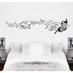 Imagem de Adesivo De Parede Decorativos Borboleta com nota musical com 2 metros