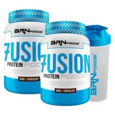 Imagem de Kit 2X Whey Fusion 900G + Coqueteleira - Brn Foods