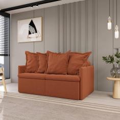 Imagem de Sofá Retrátil e Reclinável 3 Lugares 180cm Dália Cabecasa Madeiramadeira Terracota
