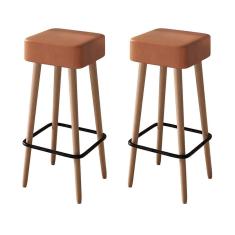 Imagem de Kit 2 Banquetas Dubai 70cm Couríssimo - Salaone Amarula