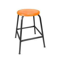 Imagem de Banqueta Banco Bar 55cm Empilhavel Para Lanchonete Mesa Cozinha Laranj