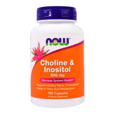 Imagem de Colina Bitartrate Choline E Inositol 500Mg 100 Caps Now F.