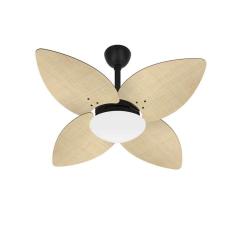 Imagem de Ventilador Teto Winds Preto 4 Pás Palha Potente Ventax 110V