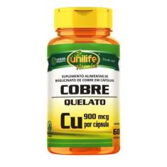 Imagem de Cobre Quelato 900Mcg 60 Capsulas Unilife