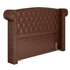 Imagem de Cabeceira Cama Box Queen 160cm Provença P02 Sintético Marrom - Mpozena