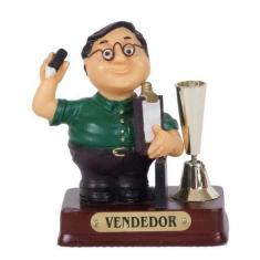 Imagem de Boneco Profissional Vendedor Miniatura Decoração 8cm - Zona Livre