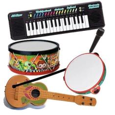 Imagem de Kit Piano Teclado Infantil Viola Pandeiro Microfone Tambor