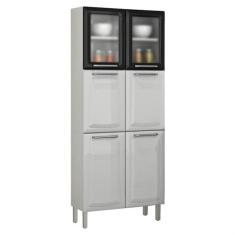 Imagem de Paneleiro Duplo Itatiaia Móveis IPLDV-80 Tarsila Branco E Preto